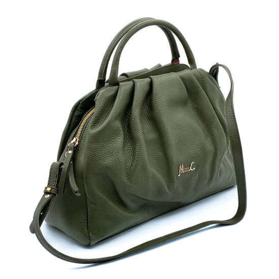 Сумка Marina Creazioni зеленая кожаная - фото 2, 