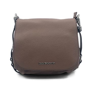 Сумка Di Gregorio коричневая кожаная с ручкой под питон - фото 1, 03237 DG AZALEA