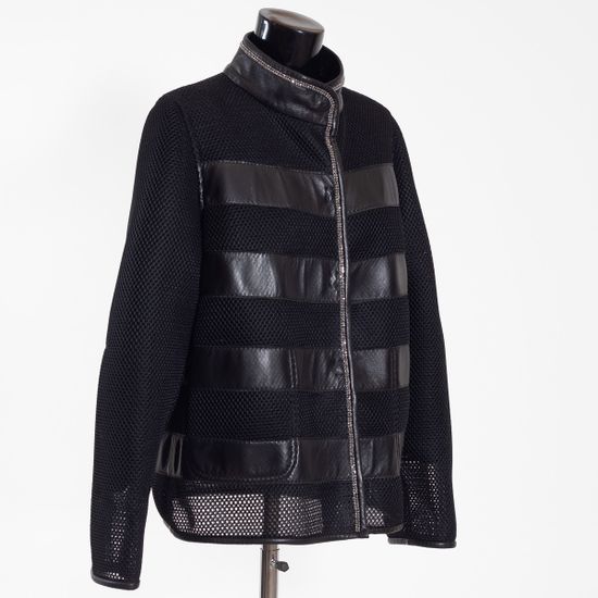 Куртка VOLPI натуральная кожа черного цвета с перфорацией - фото 2, 1877 VO