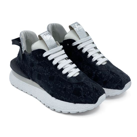 Кроссовки MIMMU черные кожа-текстиль - фото 7, F937K2 MIM NERO