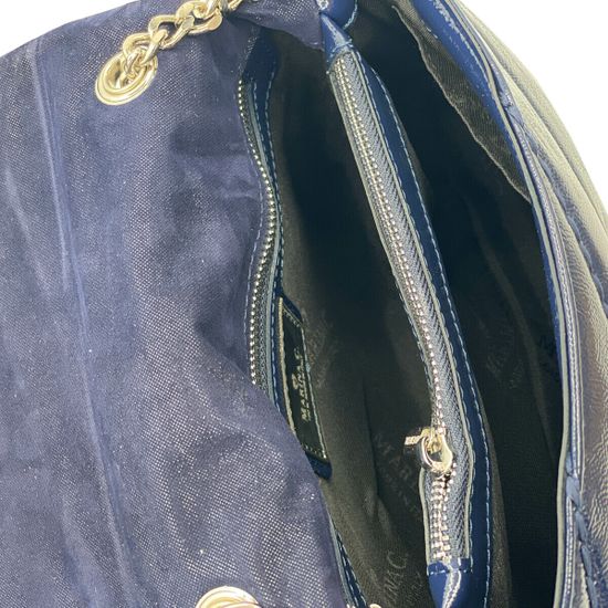 Сумка Marina Creazioni синяя из стеганой лакированной кожи - фото 3, B6714  MC BLU LAK