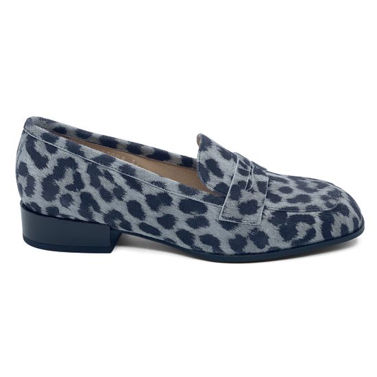 Лоферы CV COVER замшевые принт серый леопард - фото 1, 