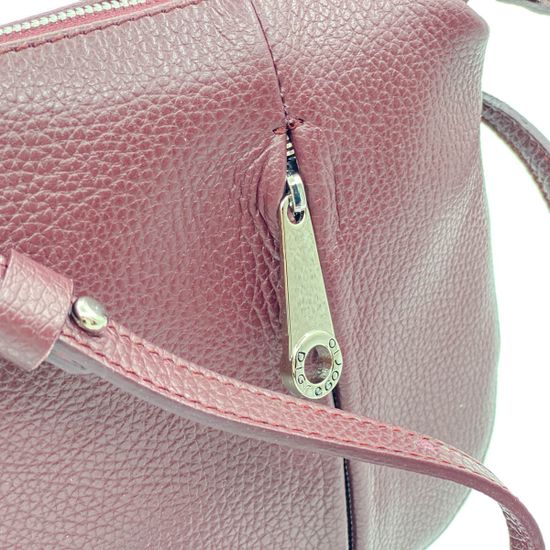 Сумка Di Gregorio бордовая кожаная кросс-боди - фото 4, 755 DG BORDEAUX