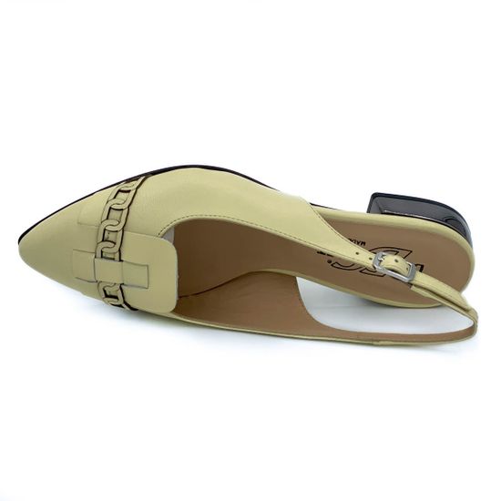 Туфли Donna Soft желто-бежевые кожаные - фото 5, MOT1976 DS KREAM