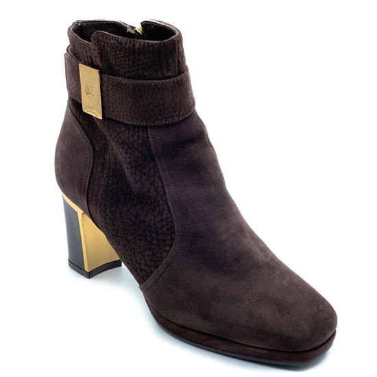 Ботинки  Giorgio Piergentili коричневые замшевые МЕХ - фото 2, 