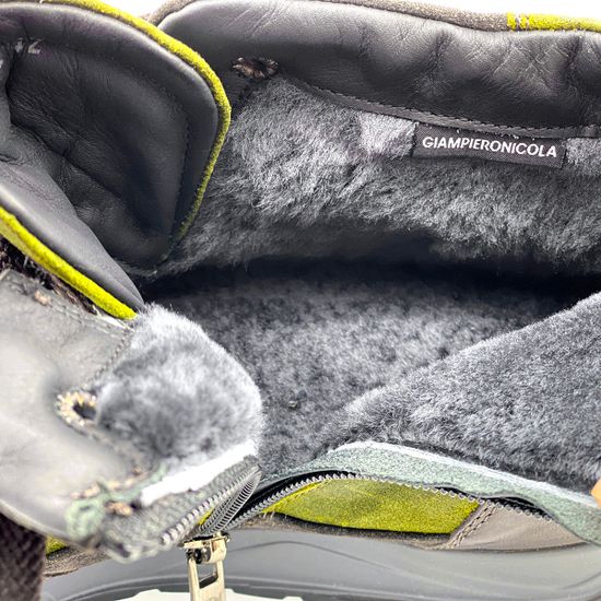 Кроссовки Giampieronicola коричнево-зеленые замшевые МЕХ - фото 6, 