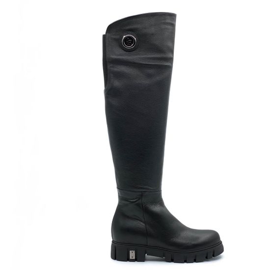 Сапоги Ilasio Renzoni черные кожаные Байка - фото 1, 