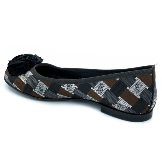 Балетки Gerardino di Maggio мультиколор комбинация кожи и текстиля - фото 3, 