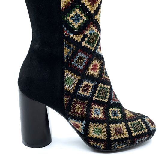 Сапоги Lucrezia Carminio черные замшевые демисезонные - фото 5, 