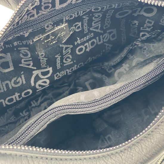 Сумка-банан Renato Angi  черная кожаная - фото 5, 3001881 RA