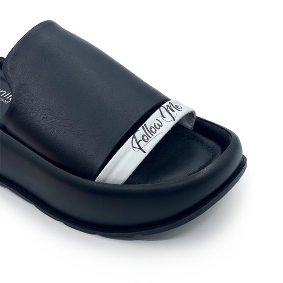 Шлепанцы NULA&amp;NILA черные кожаные - фото 6, NO1860 NIL NERO