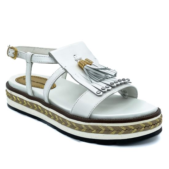 Босоножки Loretta Pettinari белые кожаные - фото 2, 