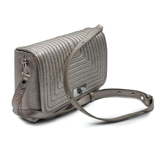 Сумка кросс-боди Marina Creazioni кожаная золотого цвета - фото 2, 