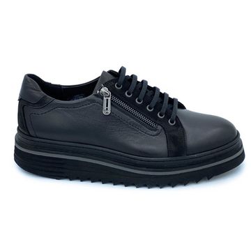 Кеды Lab Milano черные кожаные демисезонные - фото 1, MER50036 LAB NERO