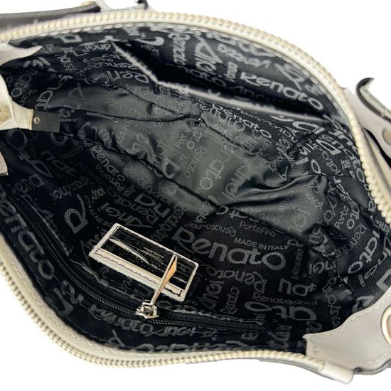 Сумка Renato Angi белая кожаная - фото 5,