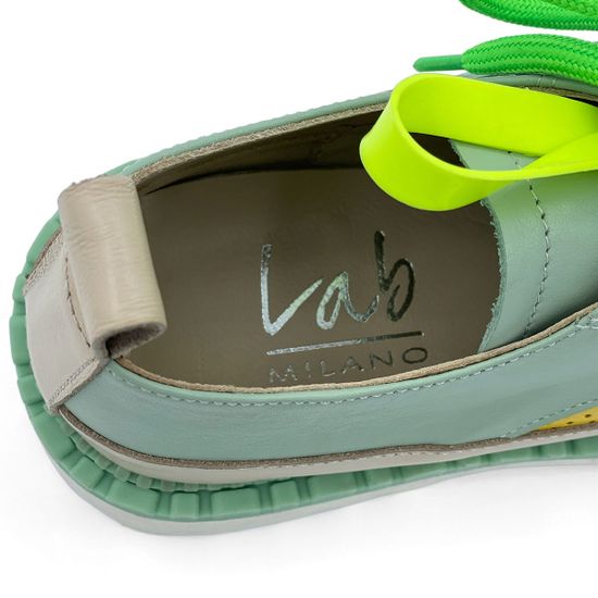 Полуботинки Lab Milano разноцветные кожаные на шнурочках - фото 7, 23090 LAB MULT