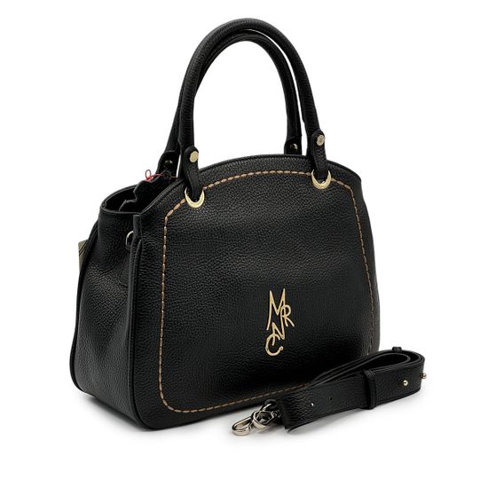 Сумка Marina Creazioni черная кожаная - фото 2, 