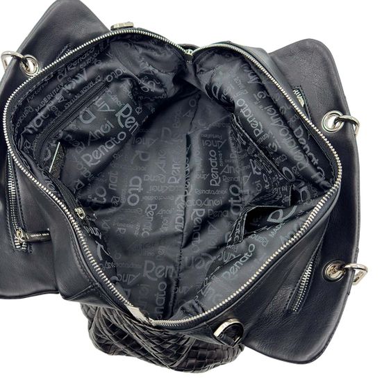 Сумка женская Renato Angi черная кожаная плетенная - фото 5, 3507117 RA NERO