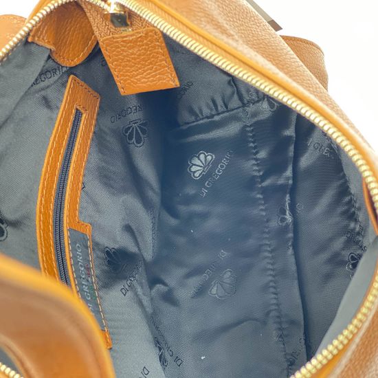 Сумка Di Gregorio коричневая кожаная - фото 5, 