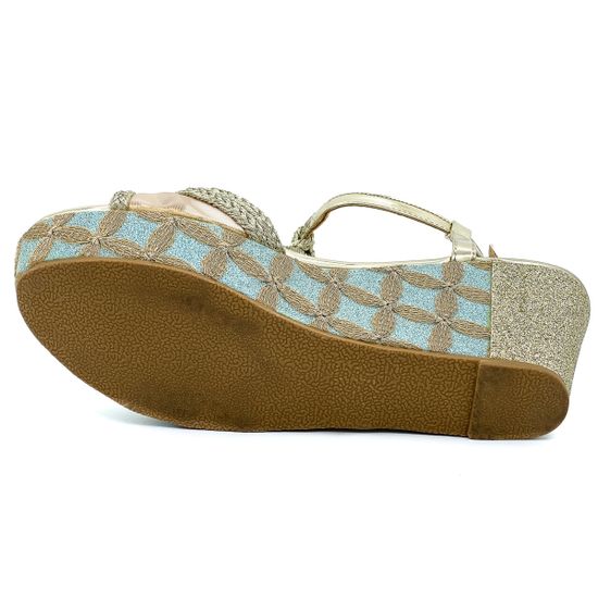 Босоножки Menbur золотые кожаные - фото 4, 