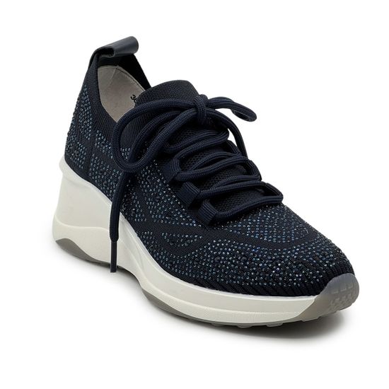 Кроссовки Francesco V синие текстильные со стразами - фото 2, T195 FV BLU