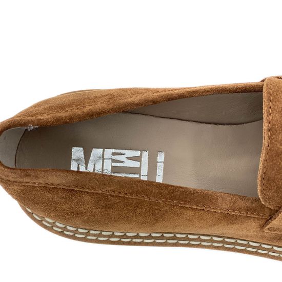 Лоферы Mimmu коричневые замшевые демисезонные - фото 7, F303M5 MIM FOX