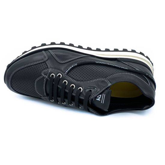 Кроссовки Giampieronicola черные кожаные демисезонные - фото 5, 