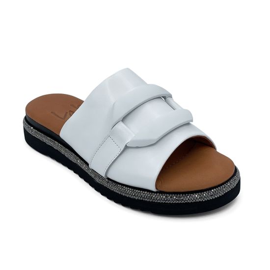 Шлепанцы Lab Milano белые кожаные - фото 2, 