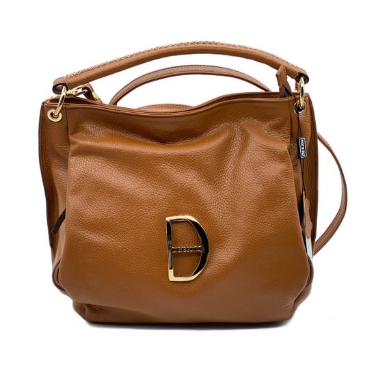 Сумка Di Gregorio рыжая кожаная - фото 1, 
