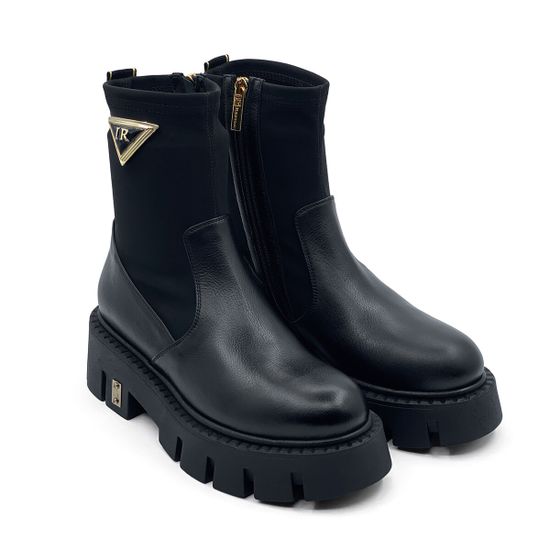 Ботинки Ilasio Renzoni черные кожа/текстиль демисезонные - фото 9, 4121 IR