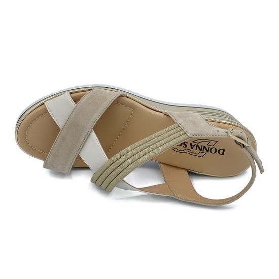 Босоножки Donna Soft бежевые замша/кожа - фото 5, DS1822 DS