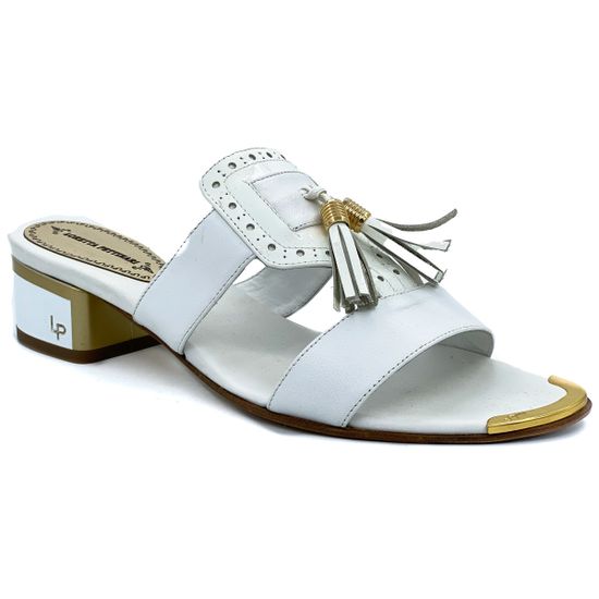 Сабо Loretta Pettinari белые кожаные - фото 2, 