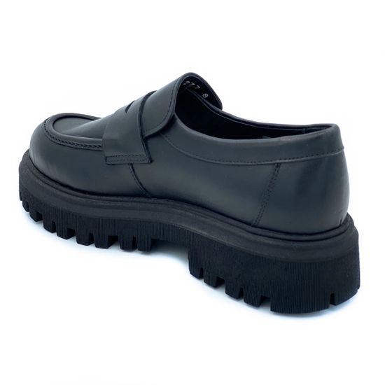 Лоферы Lab Milano черные кожаные демисезонные - фото 3, ZEN10303 LAB