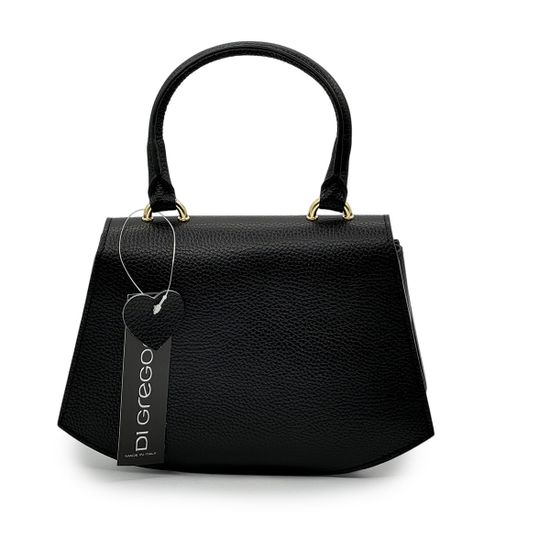 Сумка Di Gregorio черная кожаная - фото 3, 8907 DG NERO