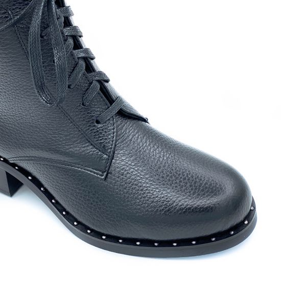 Ботинки Cover черные кожаные Мех - фото 5, 