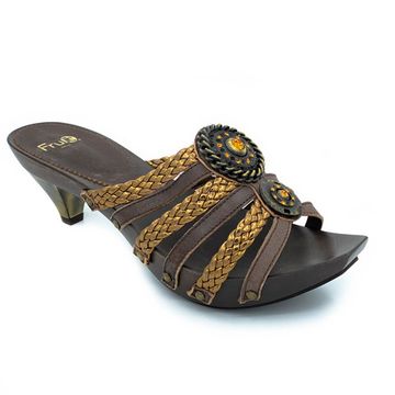 Сабо Fru.it бронзово-коричневые кожаные - фото 2, 8135 FR