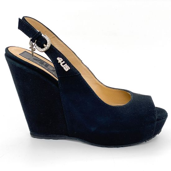 Босоножки Cesare Paciotti замшевые черные - фото 1, HHQD6 PA