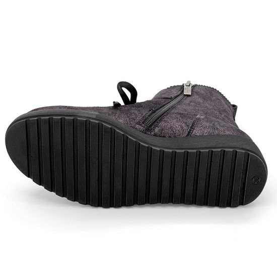 Ботинки Marzetti серые замшевые МЕХ - фото 4, 