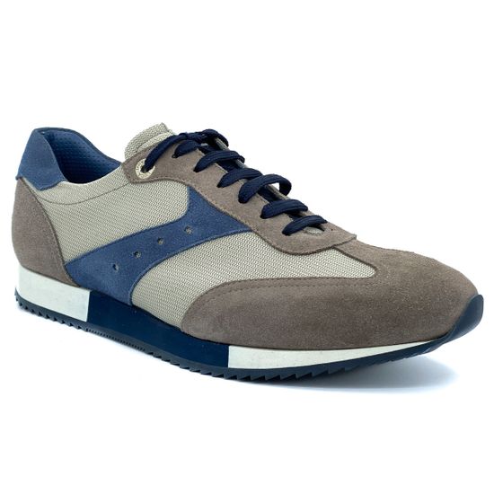 Кроссовки Luca Guerrini серо-синие замшевые - фото 2, 