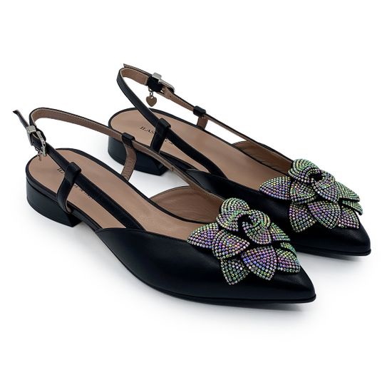 Туфли открытые Ilasio Renzoni черные кожаные - фото 7, 6808 IR NERO