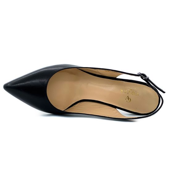 Туфли женские Cover с открытой пяткой кожа черные - фото 5, 18014 COV NERO