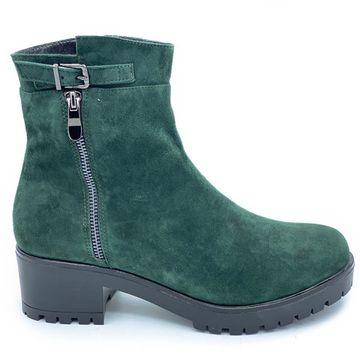 Ботинки Cover зеленые замшевые МЕХ - фото 1, 280-2 COV