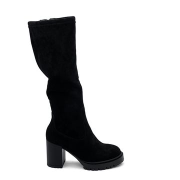 Полусапоги CVCover черные замшевые евромех - фото 1, 840104-2 COV