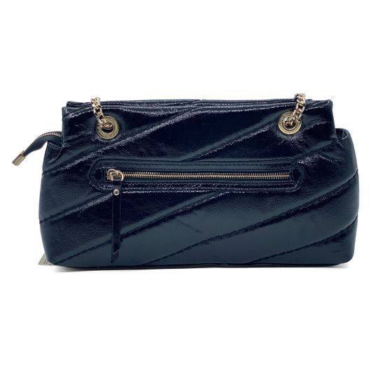 Сумка Marina Creazioni черная из стеганой лакированной кожи - фото 3, B6696 MC NERO LAK