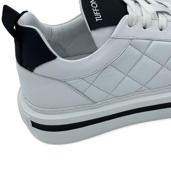 Кеды Tuffoni кожаные стеганые белые - фото 6, 3623011LL TUF