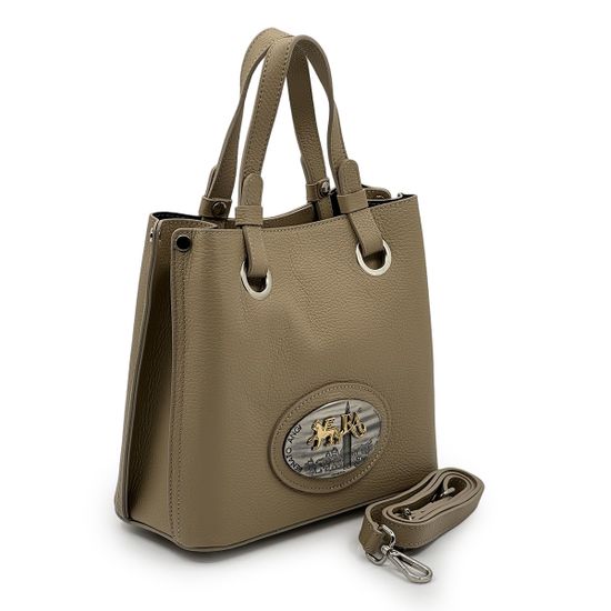 Сумка Renato Angi бежевая кожаная - фото 2, 