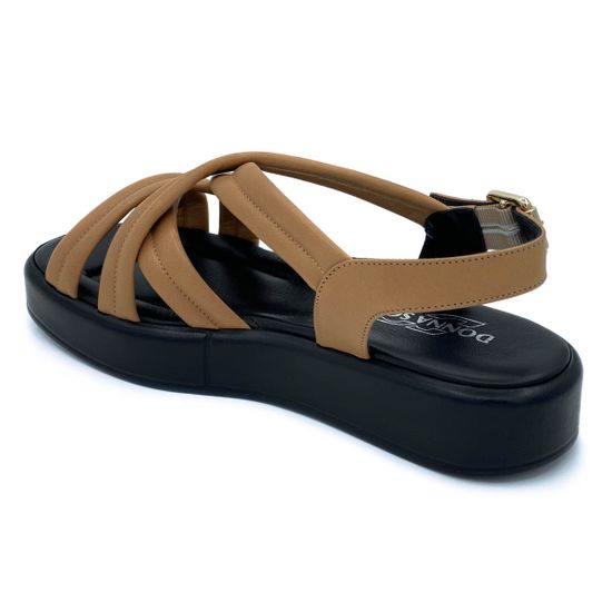 Босоножки Donna Soft коричневые кожаные - фото 3, MOT2031 DS