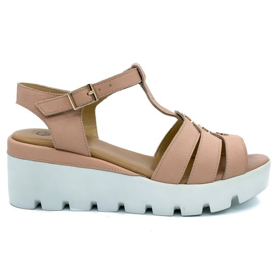 Босоножки Cover кожаные пудра - фото 1, 