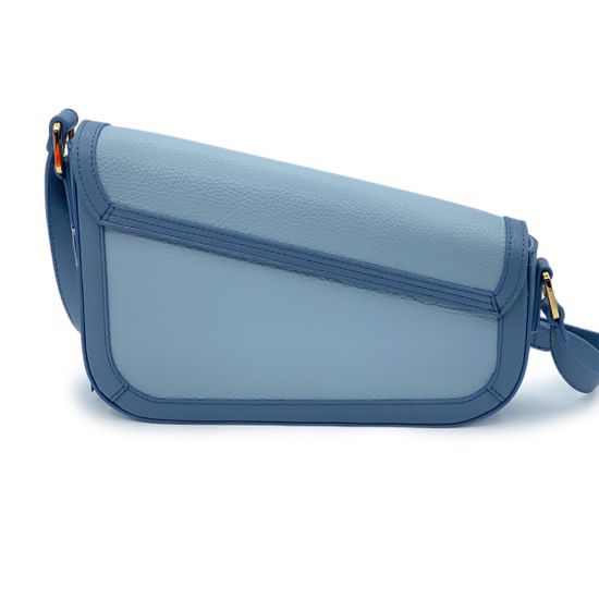 Сумка Di Gregorio кожаная голубая/синяя - фото 3, 2186 DG CELESTE AZUL