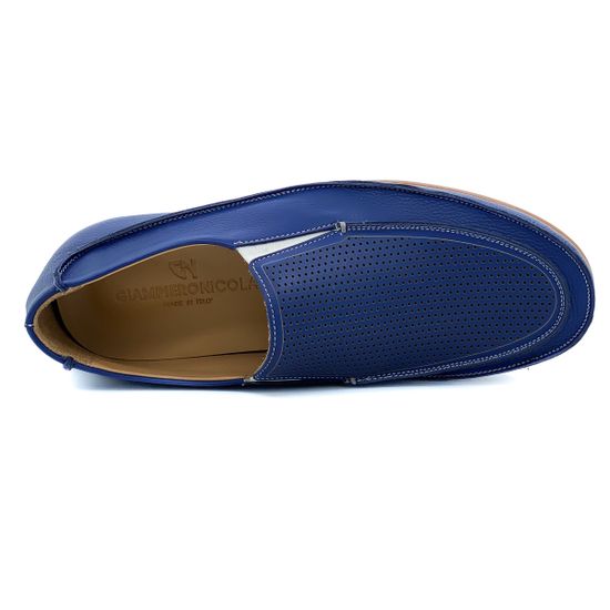 Слипоны Giampieronicola синие - фото 5, 